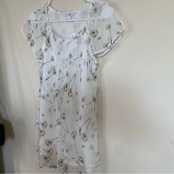 Dressbarn Sheer Cream Floral dandelion Blouse - Picture 4 of 6